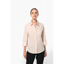 Camicia popeline policotone donna maniche 3/4 facile da lavare K558 Kariban