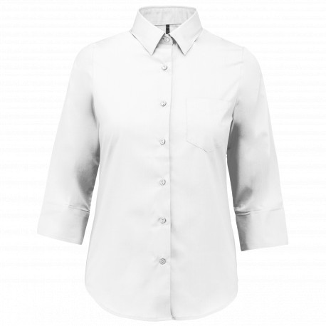 Camicia popeline policotone donna maniche 3/4 facile da lavare K558 Kariban
