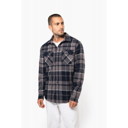 Giacca-camicia a quadri foderata in sherpa K579 Kariban