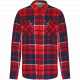 Giacca-camicia a quadri foderata in sherpa K579 Kariban