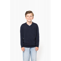 Pullover bambino con collo a V K9109 Kariban