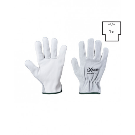 Guanto pelle di bovino palmo fiore/dorso crosta X-Glove X-Skin