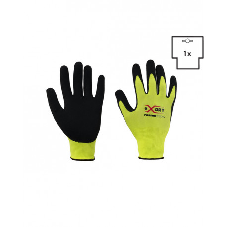 Guanto poliestere/lattice naturale sabbiato X-Glove X-Dry