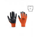 Guanto poliestere/nitrile liscio arancio X-Glove X-Oil