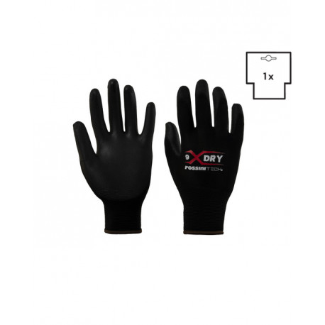 Guanto nylon/poliuretano nero X-Glove X-Dry