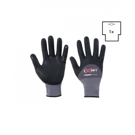 Guanto nylon-spandex/nitrile micro-schiuma 3/4 traspirante puntinato X-Glove X-Dry