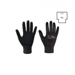 Guanto Taglio D (HPPE-Acciaio-Vetro)/nitrile micro foam traspirante X-Glove X-Cut