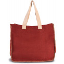 Borsa in juta con cucitura a contrasto KI0248 Kimood