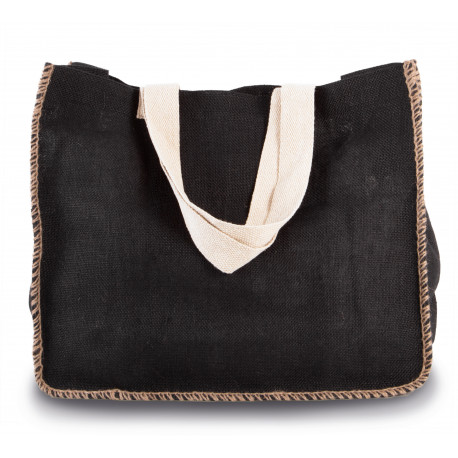 Borsa in juta con cucitura a contrasto KI0248 Kimood