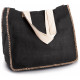 Borsa in juta con cucitura a contrasto KI0248 Kimood