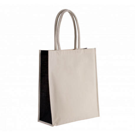 Borsa shopping in cotone/juta - 23 L KI0253 Kimood