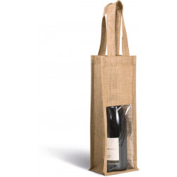 Borsa porta-bottiglia in juta KI0267 Kimood