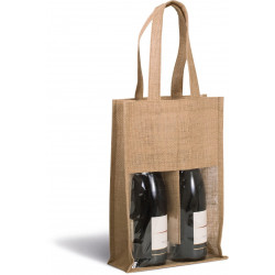 Borsa porta-bottiglie in juta KI0268 Kimood