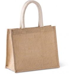 Borsa stile shopper in tela di juta - modello medio KI0273 Kimood