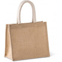 Borsa stile shopper in tela di juta - modello medio KI0273 Kimood