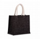 Borsa stile shopper in tela di juta - modello medio KI0273 Kimood