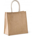 Borsa stile shopper in tela di juta - modello grande KI0274 Kimood