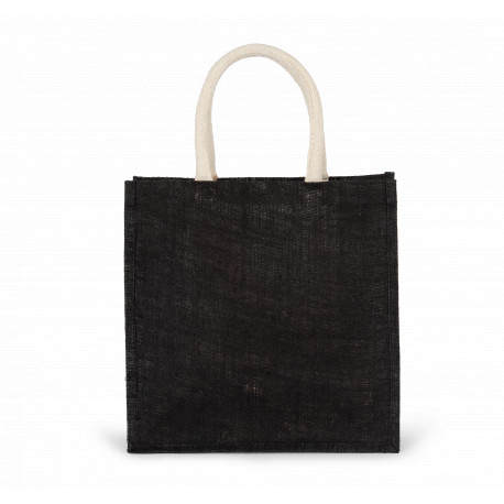 Borsa stile shopper in tela di juta - modello grande KI0274 Kimood