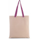Shopper piatto in tela con manico a contrasto KI0277 Kimood