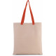 Shopper piatto in tela con manico a contrasto KI0277 Kimood