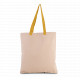 Shopper piatto in tela con manico a contrasto KI0277 Kimood