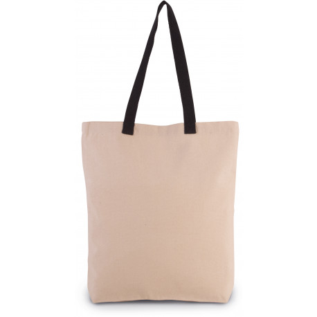 Shopper a soffietto con manico a contrasto KI0278 Kimood