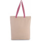 Shopper a soffietto con manico a contrasto KI0278 Kimood