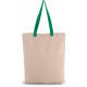 Shopper a soffietto con manico a contrasto KI0278 Kimood