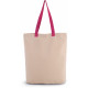 Shopper a soffietto con manico a contrasto KI0278 Kimood