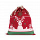 Borsa con coulisse con motivi natalizi KI0735 Kimood