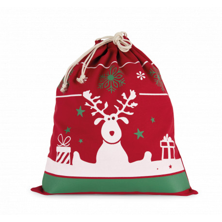 Borsa con coulisse con motivi natalizi KI0735 Kimood