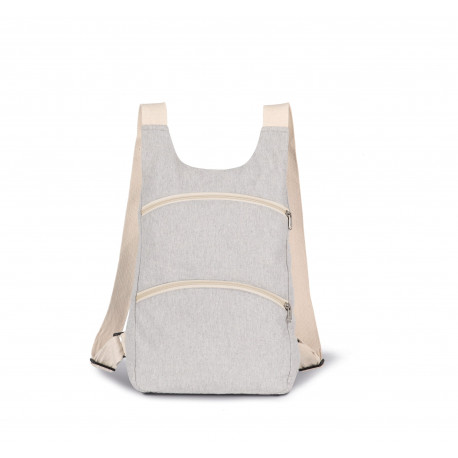 Zaino in tessuto riciclato con tasca posteriore anti-taccheggio. KI5101 Kimood