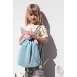 Sacca zaino in tessuto riciclato con coulisse - Misura da bambino KI5103 Kimood