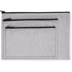 Pochette con zip in tessuto riciclato KI5701 Kimood