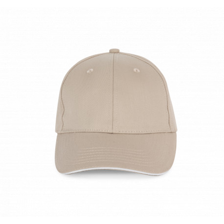 Cappellino con visiera sandwich a contrasto - 6 pannelli KP153 K-up