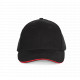 Cappellino con visiera sandwich a contrasto - 6 pannelli KP153 K-up