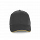 Cappellino in cotone biologico con visiera sandwich a contrasto - 6 pannelli KP198 K-up