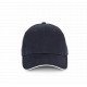 Cappellino in cotone biologico con visiera sandwich a contrasto - 6 pannelli KP198 K-up