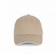 Cappellino in cotone biologico con visiera sandwich a contrasto - 6 pannelli KP198 K-up