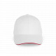 Cappellino in cotone biologico con visiera sandwich a contrasto - 6 pannelli KP198 K-up
