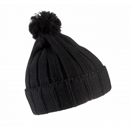 Berretto con pompon e risvolto KP519 K-up