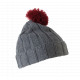 Berretto con pompon e risvolto KP519 K-up