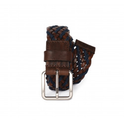 Cintura intrecciata in pelle bicolore KP822 K-up