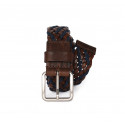 Cintura intrecciata in pelle bicolore KP822 K-up