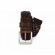 Cintura intrecciata in pelle bicolore KP822 K-up