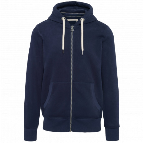 Felpa uomo vintage full zip con cappuccio KV2306 Kariban
