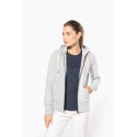 Felpa donna vintage full zip con cappuccio KV2307 Kariban