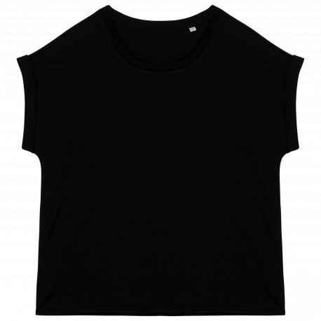T-shirt donna ecosostenibile con maniche con risvolto NS309 Native Spirit