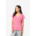 T-shirt loose donna ecosostenibile con scollo a V NS312 Native Spirit