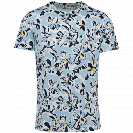 T-shirt uomo ecosostenibile con stampa tropicale NS350 Native Spirit